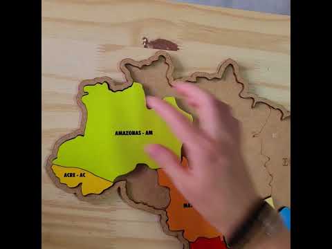 Jogo Tabuleiro Quebra Cabeça Mapa Do Brasil 3d Frete Gratis