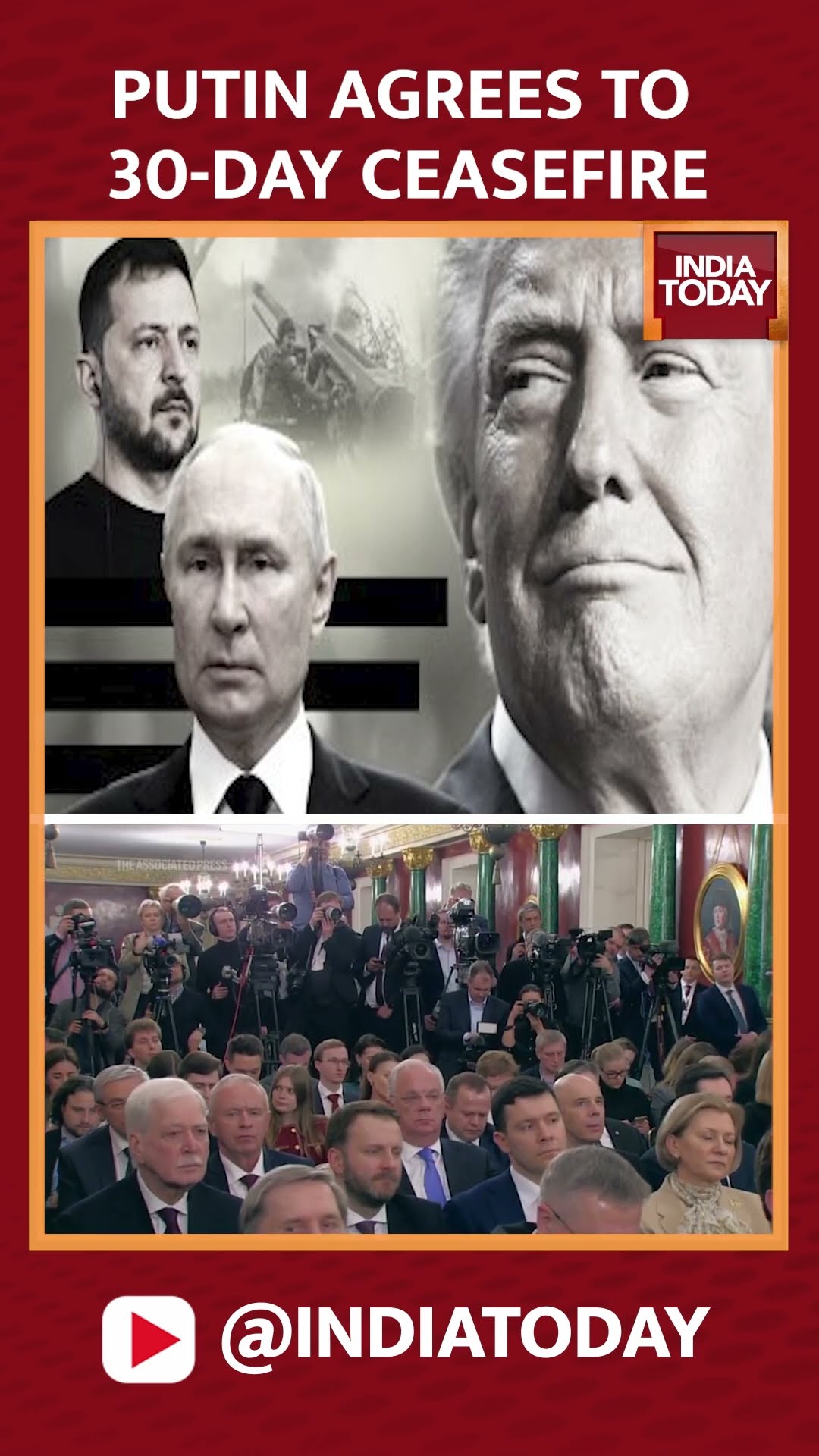 Russian President Vladimir Putin Agrees To 30-Day Ceasefire Deal In Ukraine | #shorts #putin