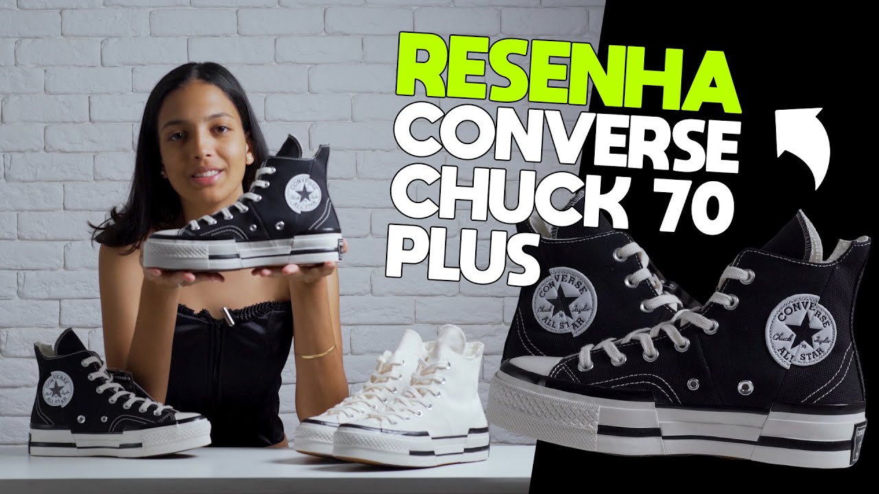 Tênis Converse Chuck 70 Plus All Star Feminino Preto / Branco