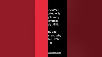 Is there any JES1 in mainframes? #zmainframes #technology