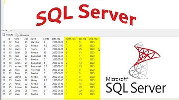 How to add new columns month, day, and year from date column in SQL Server