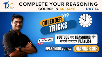 Calendar Class 3 | Calendar Tricks | Calendar Reasoning Tricks | by Anubhav Dhankar | Day - 14
