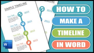 Make a VERTICAL TIMELINE in Word | Infographic in WORD