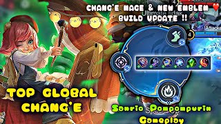 CHANG’E MAGE & NEW EMBLEM ❤️ BUILD UPDATE !!|| Top 1 Global CHANGE Skin Sanrio Pompompurin🎨Gameplay