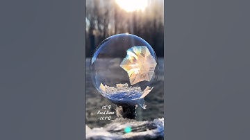 Fascinating timelapse showing the growth of ice crystals on a soap bubble.