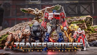 Transformers Rise of the beasts stop motion SS102 Optimus Prime\/SS101 scourge
