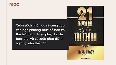 21 NGUYÊN TẮC TỰ DO TÀI CHÍNH