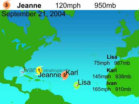 2004 Atlantic Hurricane Season Animation - YouTube