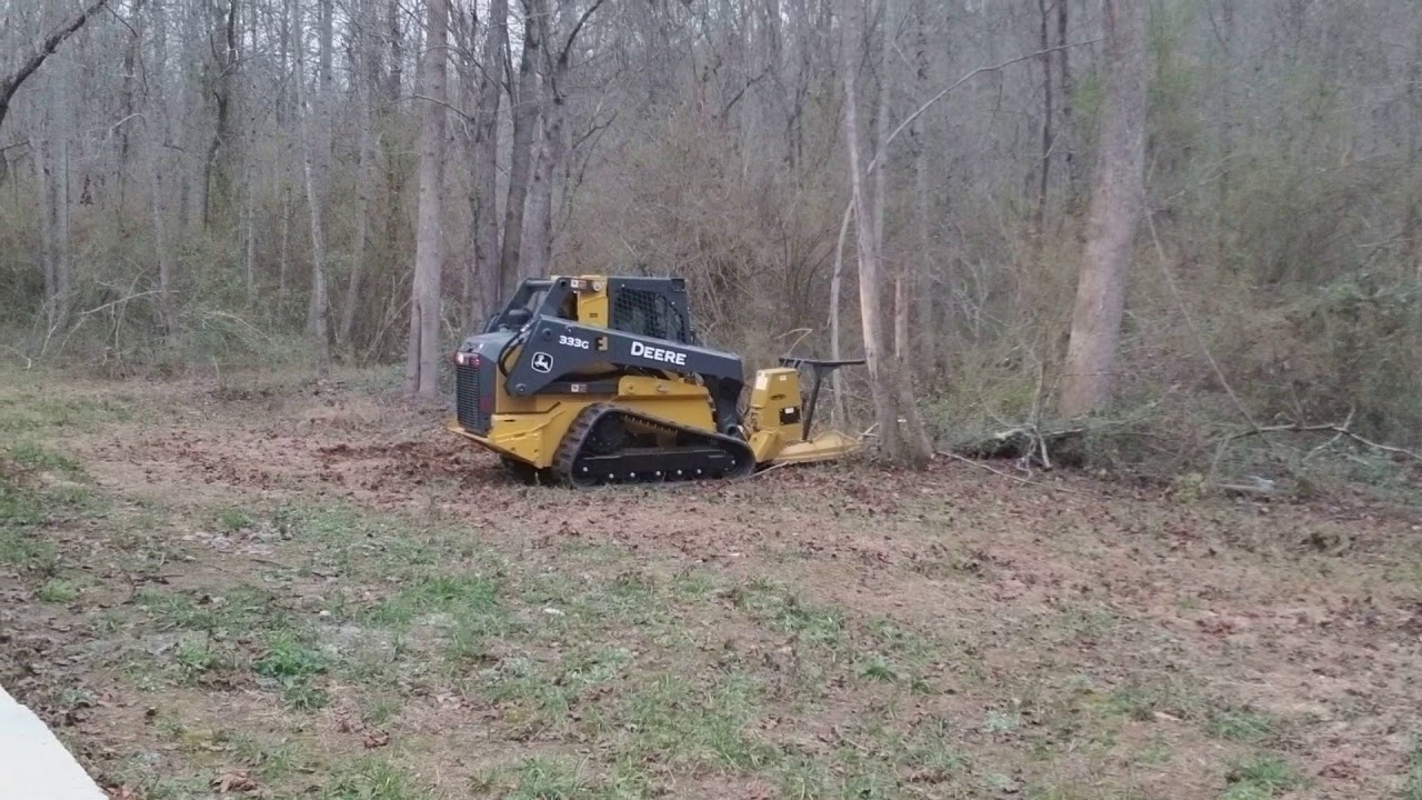 John Deere 333G with ECO Head mulcher YouTube