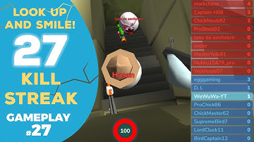 Shell Shockers Look Up And Smile 27 Kill Streak Combat Game Play 27 | WeWuWa