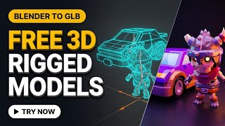 Free 3D Models: Rigged Characters, Cars, Buildings & More (GLB Download) Blender Design #codelove