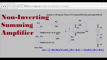 How to Design Non-Inverting Summing Amplifier Explain #electronics #amplifier #educationalvideo