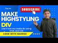 Day 6 HTML Practice Class Create Div with H2, Paragraph &amp; Button | Beginner Web Development Tutorial