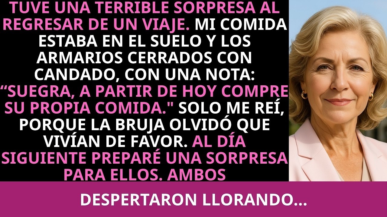 Tuve una terrible sorpresa al regresar de un viaje. Mi comida estaba en el suelo y los armarios