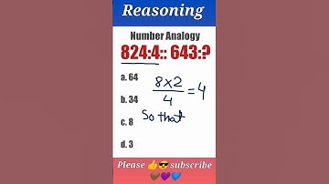 NUMBER ANALOGY | NUMBER ANALOGY REASONING TRICKS | SSC CGL 2023 ! #maths #shorts