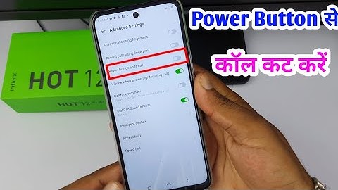 infinix hot 12 play power button ends call setting | power button se call disconnect kaise kare