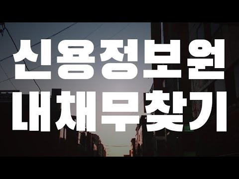   내 빛이 얼마나 있나 한국신용정보원 본인신용정보열람서비스 활용해보세요