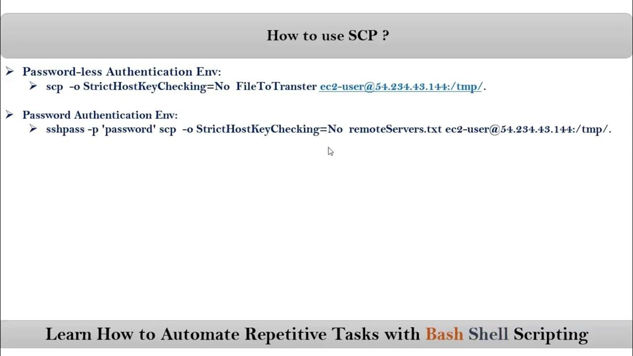 Sction 20 video 4 working with scp command to transfer a local file