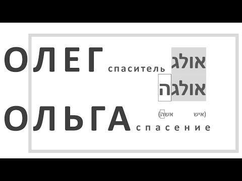 Олег – спаситель | Ольга – спасение