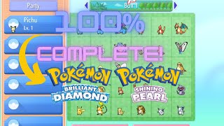 Pokemon Brilliant Diamond and Pokemon Shining Pearl Complete Pokedex