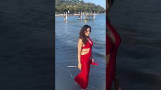 Khushali Kumarlooks So Stunning In Red Dresson Beachthe Unseen Shorts 2.0