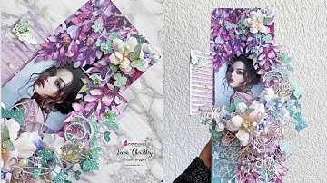 Step By Step Mixed Media Layout Hello Spring  | Home Decor | immix | LUSHFUL EDEN Paper Pack
