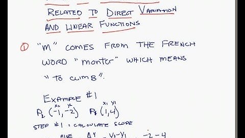 second part of a three part series focused on direct variation and linear functions