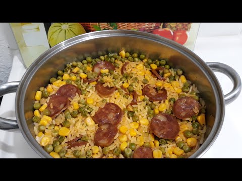 Arroz com  calabresa muito fácil de fazer  - Juliana Laurindo