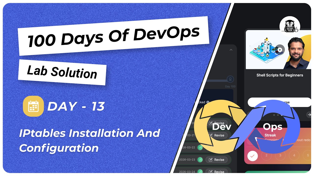 Day 13: IPtables Installation And Configuration - YouTube
