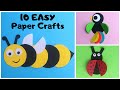 10 easy paper crafts for kids  paper circle crafts  diy paper toys
