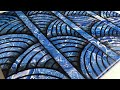 #061 3D Wave Acrylic pour - fluid art painting tutorial #fluidart #zentangle