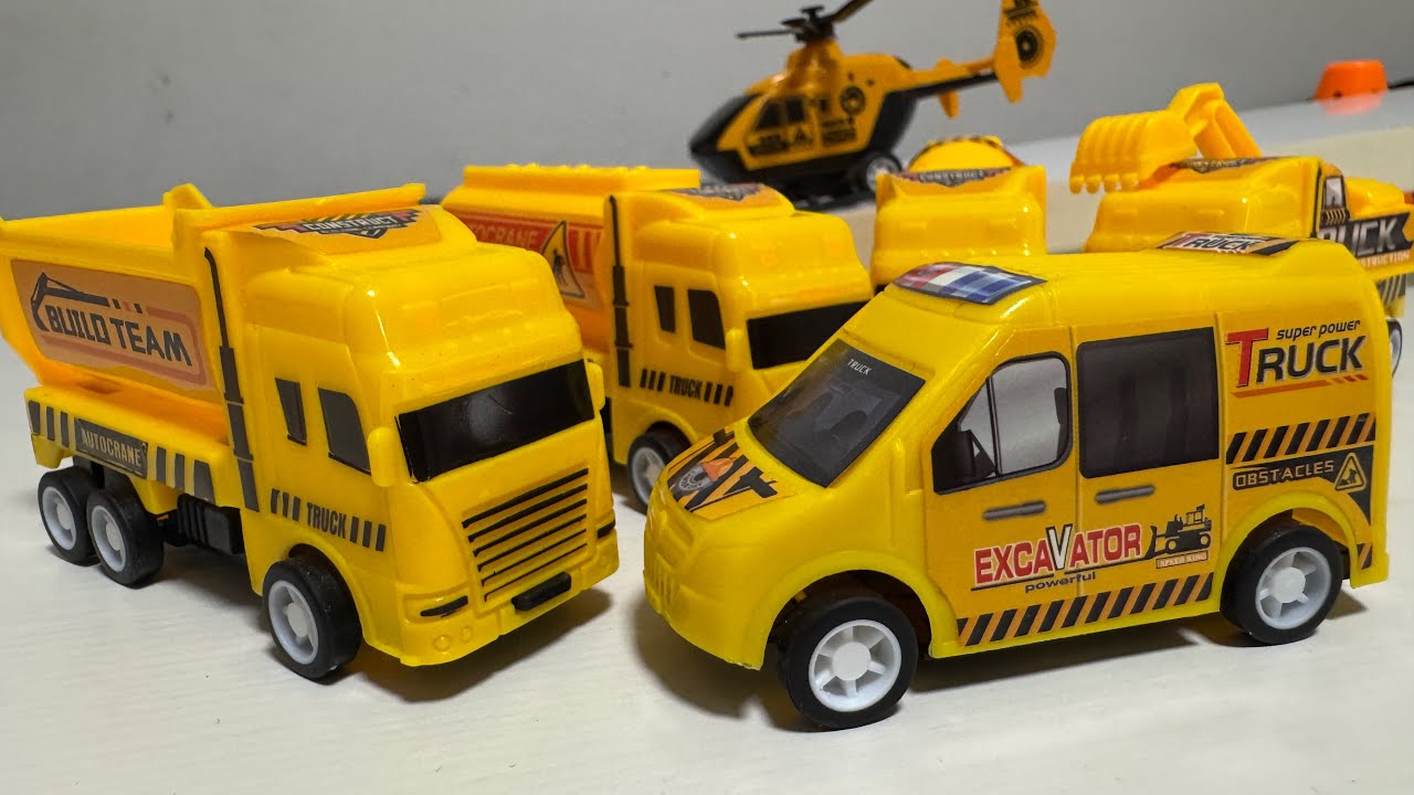 ASMR Satisfying Unboxing | Construction Work Vehicles Toy Set 