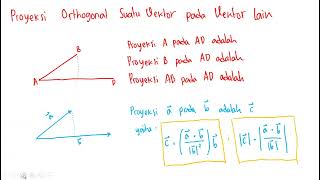 Proyeksi Orthogonal suatu vektor pada vektor lain