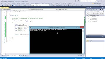 Learn C# for beginners: 3 - Displaying Variables in the Console