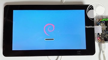 Tinker board running on official raspberry pi touchscreen