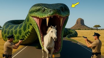 Brave heroes save hyperactive racehorse from terrifying attack by giant python 🐍