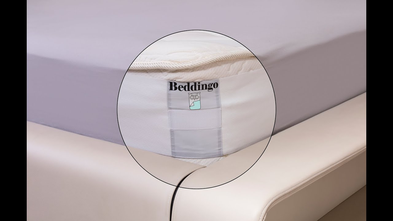 Beddingo's Fitted Sheets Won't Ride Up or Slip Off Your Mattress -  StaySecure Strap Bedding