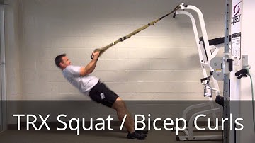StewSmith Fitness Library:  Squat / Bicep Curl with TRX