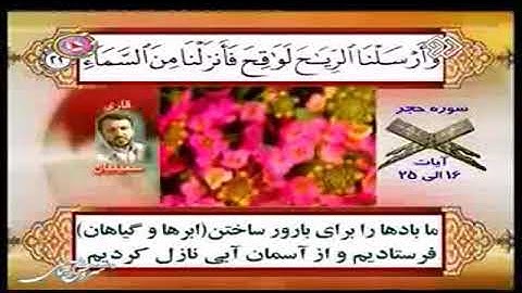 الحجر 16-25 - تلاوة صوتية - القارئ محمد حسين سعيديان
