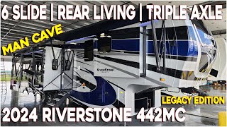 The Man Cave | 2024 Riverstone Legacy 442MC Luxury Fifth Wheel by Forestriver at Couchs RV Nation