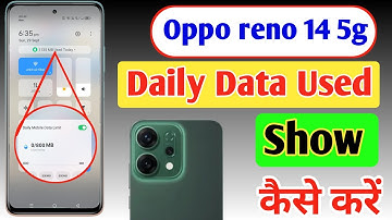 Oppo reno 14 5g Enable daily data Used | Oppo reno 14 5g Enable Data Usage Notification Bar