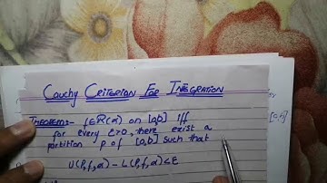 Cauchy criterian reimann integrals lecture 3 by sir kamil nawaz