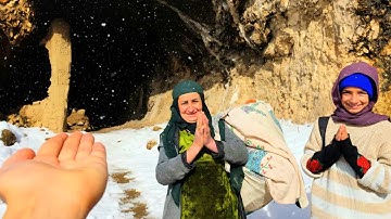 An operator gifted a magical cave to a homeless mother and daughter in a snowstorm.