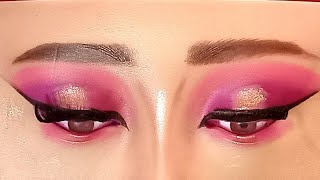 Eye makeup |pink eye makeup |pink eyeshadow |halo makeup