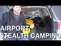 Stealth Camping In Airport Parking Lot With SUV (Highly Patrolled)