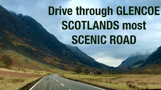 Glencoe Drive. Glencoe Village to Kingshouse Hotel. Scottish Highlands. Scotland.