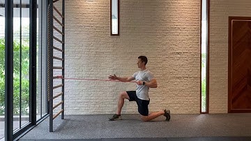 Half kneeling rotational row | Resistance band