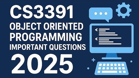 CS3391 Object Oriented Programming Important Questions 2025 in Tamil | OOPS IMPORTANT QUESTIONS 2025