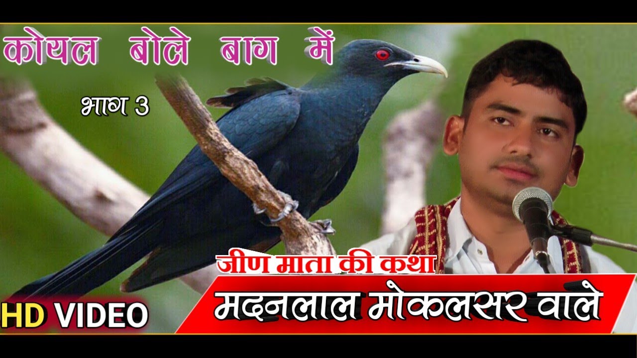 कोयल बोले बाग में/जीण माता की कथा भाग 3/jeen mata ki katha bhag 3/madanlal mokalsar wale/#matarani