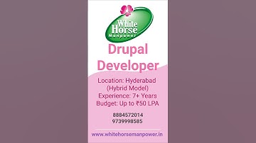 Senior Drupal Developer #DrupalDeveloper #PHPDeveloper, #LaravelJobs, #LumenDeveloper #shorts #feed
